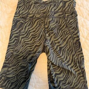 Sweaty Betty Green Zebra Athletic Shorts